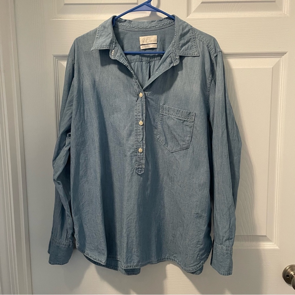 J.Crew Classic-Fit Chambray Popover